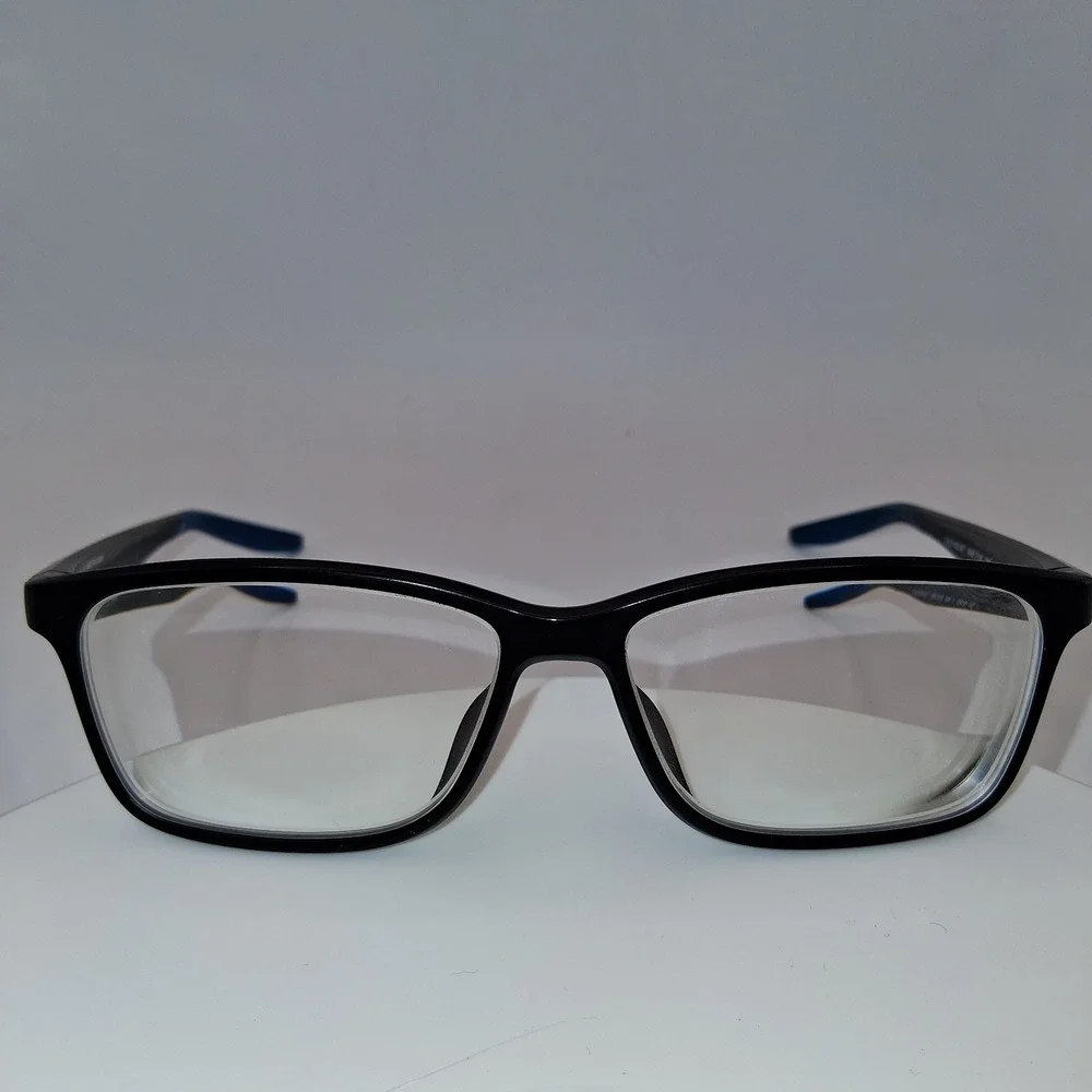 Nike Men's Eyeglasses 7118 413 Matte Navy Square Frame 55-14-140 Cold Insert